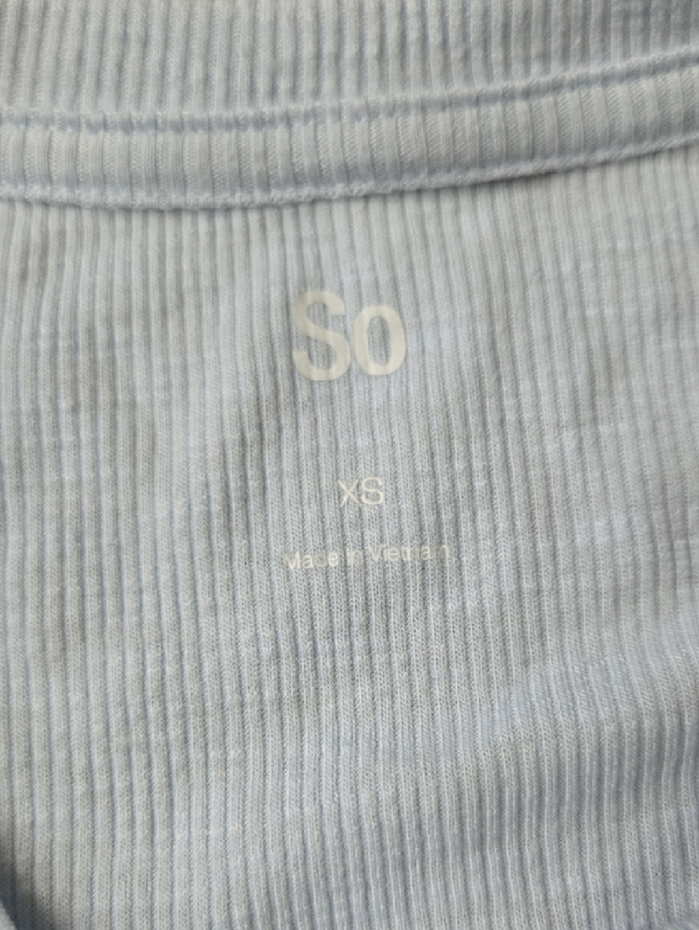 SO Light Blue Ribbed Tank - Picture 2 of 2